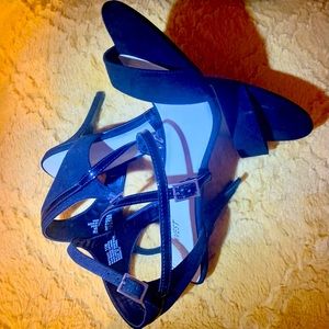 Never been warn 9 West double strapped high heels